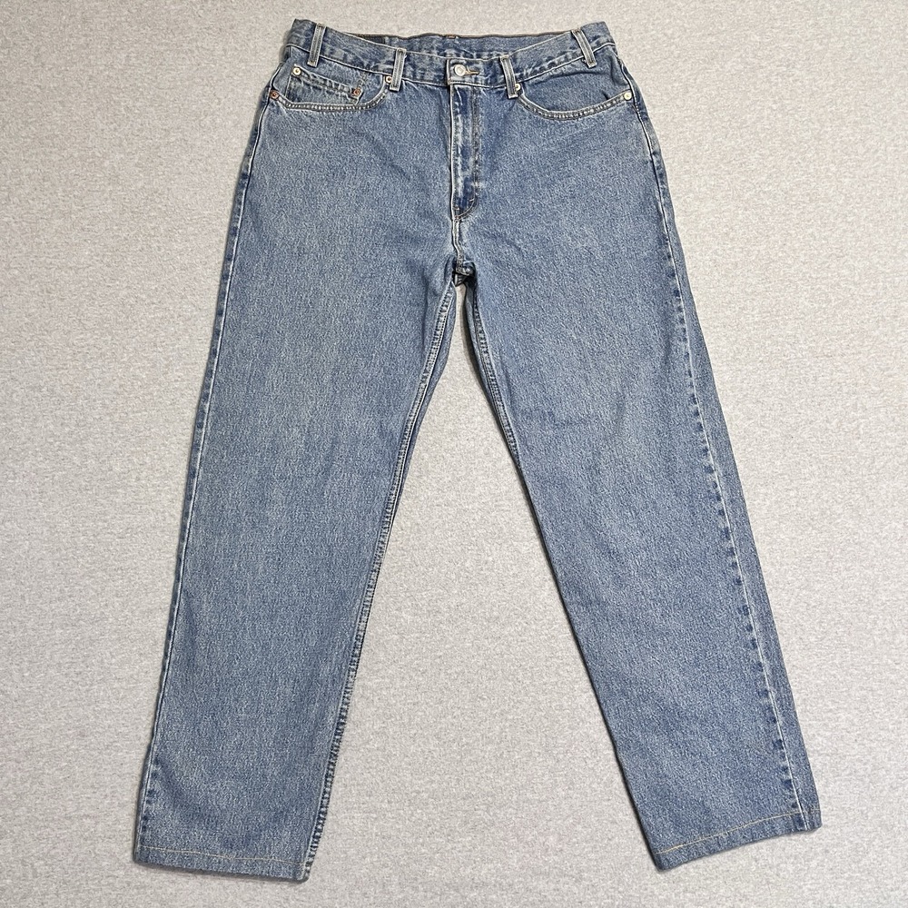 Vintage Levis 550‎ Jeans Mens 36X31 Blue Relaxed Tapered Medium Denim *Hemmed*